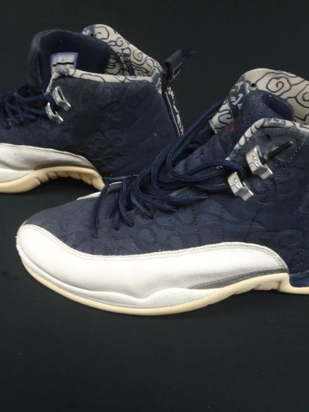 AIR JORDAN 12 RETRO INTERNATIONAL FLIGHT NAVY SAIL SNEAKERS BV8016-445 MENS 12